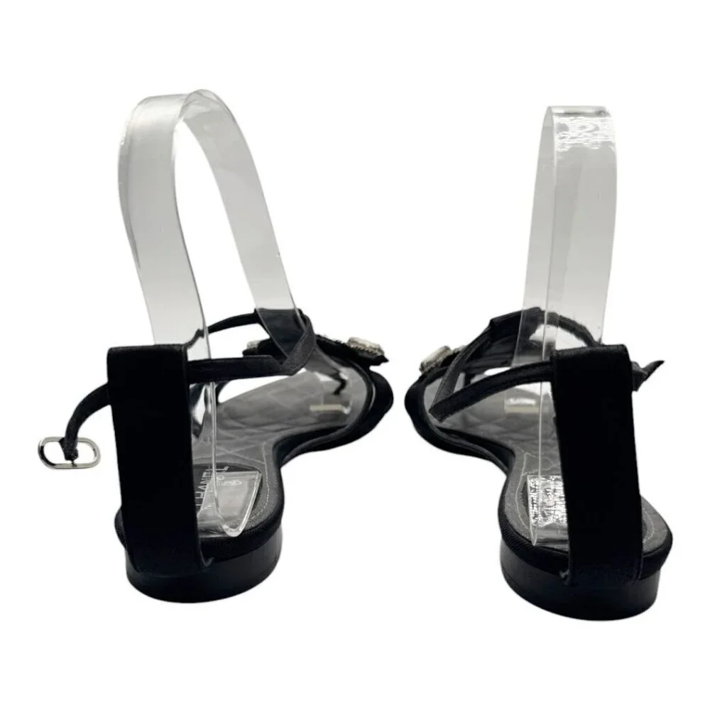 Chanel SS2006 Karl Lagerfeld Sandals T-Strap Byzantine Cross EU 37.5